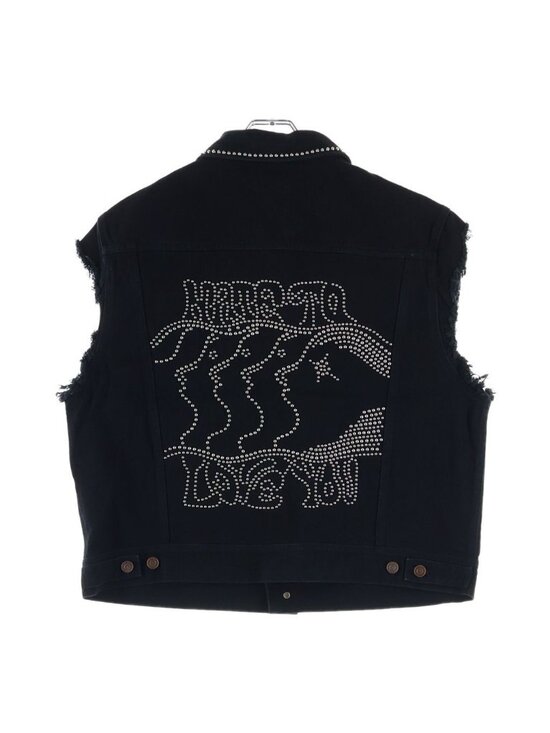 Celine Other - Celine Studded Decoration Cutoff Denim Vest Black